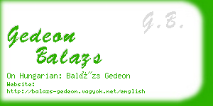 gedeon balazs business card